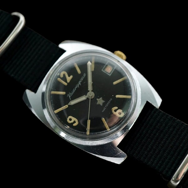 montre de propagande militaire soviétique vintage Vostok 2234 18 bijoux montre Komandirskie arrêt deuxième Zakaz MO URSS CCCP montre-bracelet mécanique