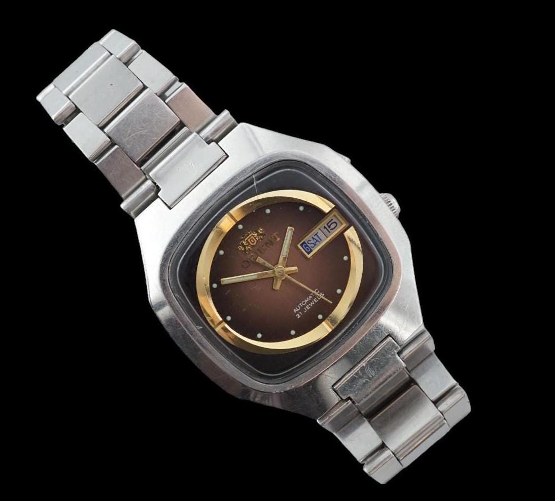 Vintage Automatic Early Japan Watch ORIENT Y469767-4A 21 Jewels