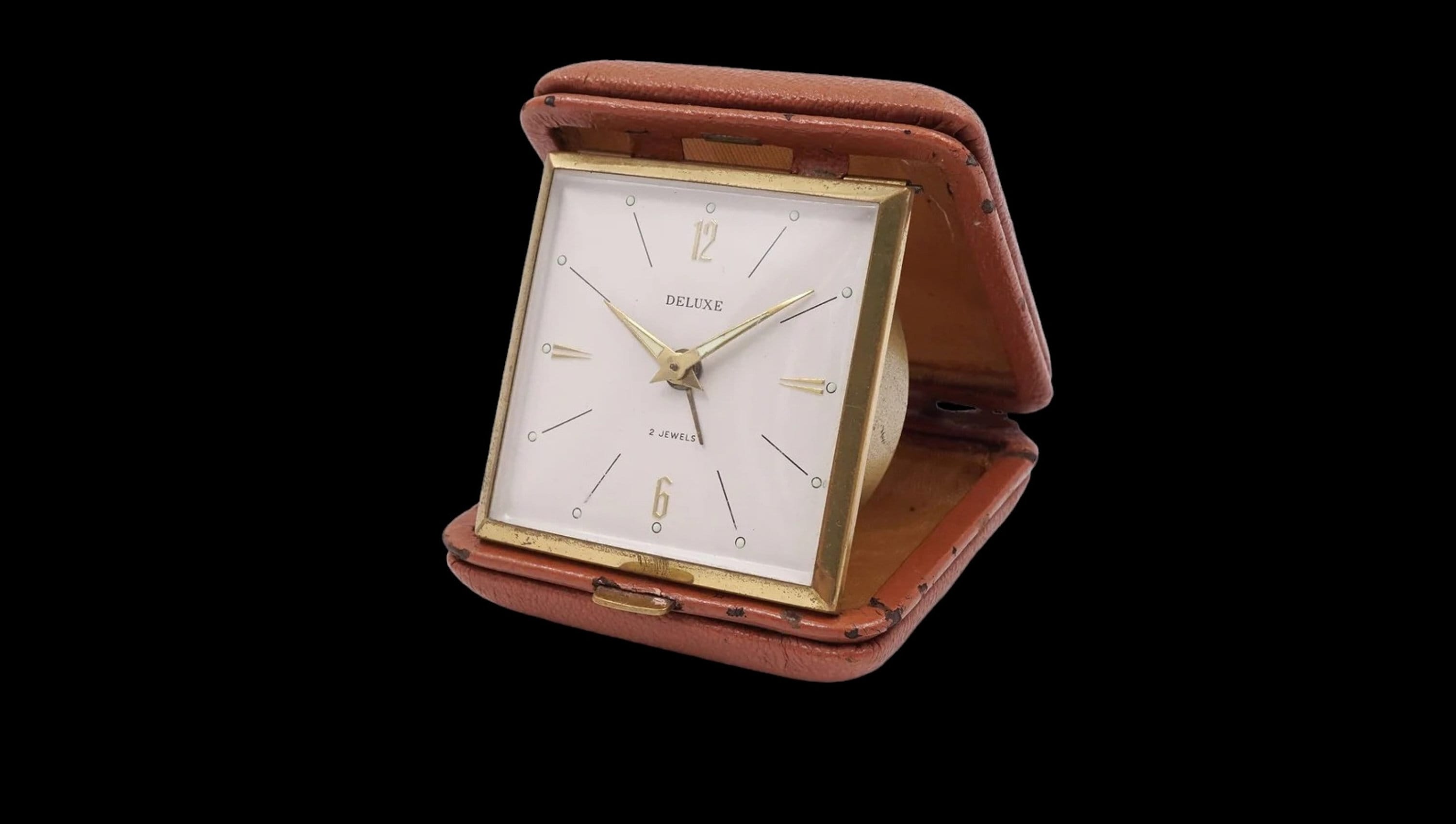 Vintage Germany 1960s Travel Clock Alarm Clock DELUXE 2