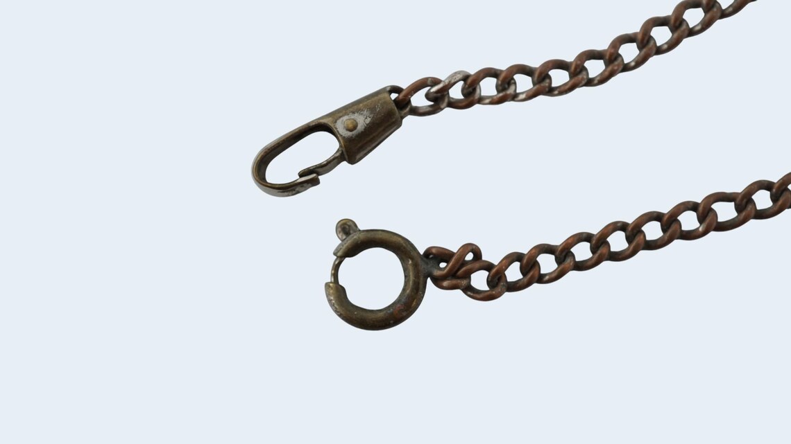 Vintage chain chatelain for pocket watch Molnija and other, foto 4 di 4