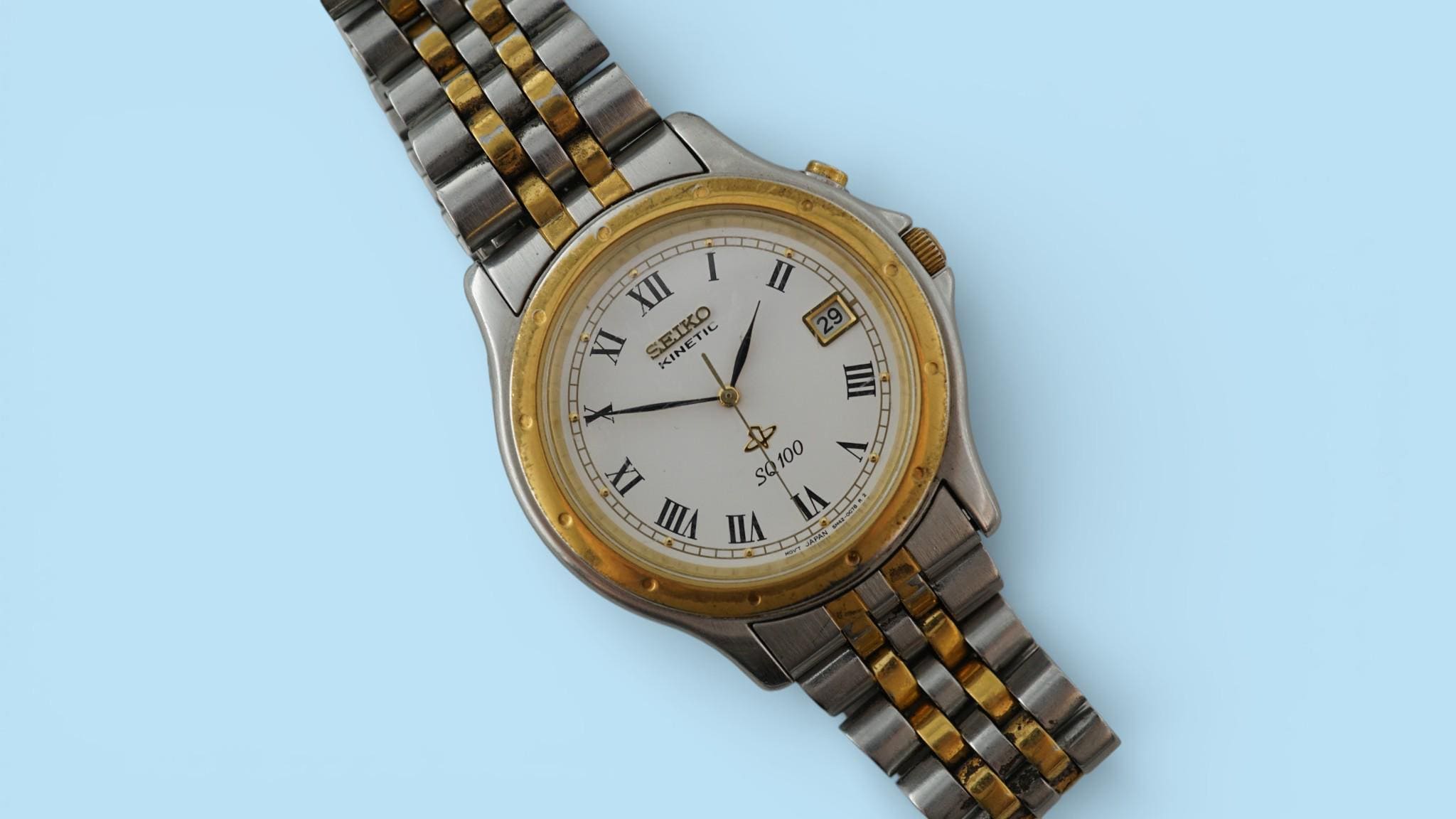 Vintage Seiko Kinetic SQ 100, 5M22-7830, Dec 1994 - Etsy