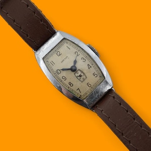 Montre femme vintage Zvezda, début 1955, 15 rubis, boîtier chromé, montre-bracelet mécanique, URSS