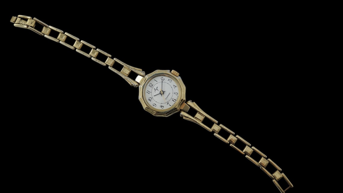 Vintage ladies cocktail watch Luch 1809 beautiful bracelet soviet mechanical women's wristwatch USSR, foto 3 di 5