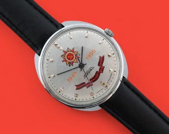 Relógio masculino vintage Raketa BIG Jubilee Edition 2609.HA URSS 19 joias relógio de pulso mecânico soviético relógio de vestir