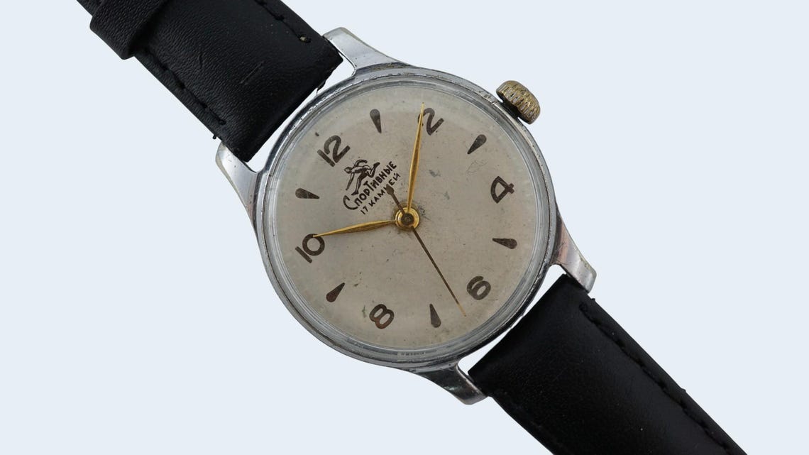 Early Sportivnie sports soviet watch 17 jewels 1MCHZ mechanical ussr wristwatch, civilian version of Sturmanskie, photo 4 sur 5