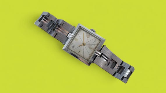 Vintage Ladies Watch Zarja Zaria 17 Jewels Square Silver  display picture 2