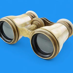 French antique Nacre Brass opera binocular mother-of-pearl