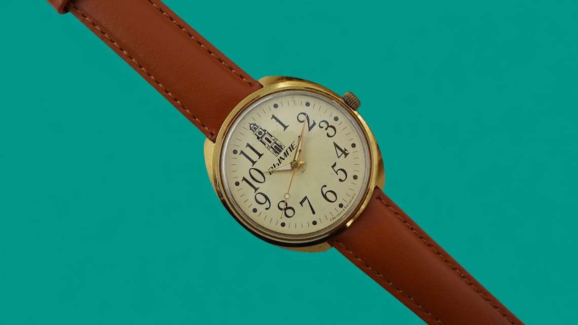 Vintage mens dress watch Vimpel mechanical wristwatch Vympel 1990x, photo 2 sur 5