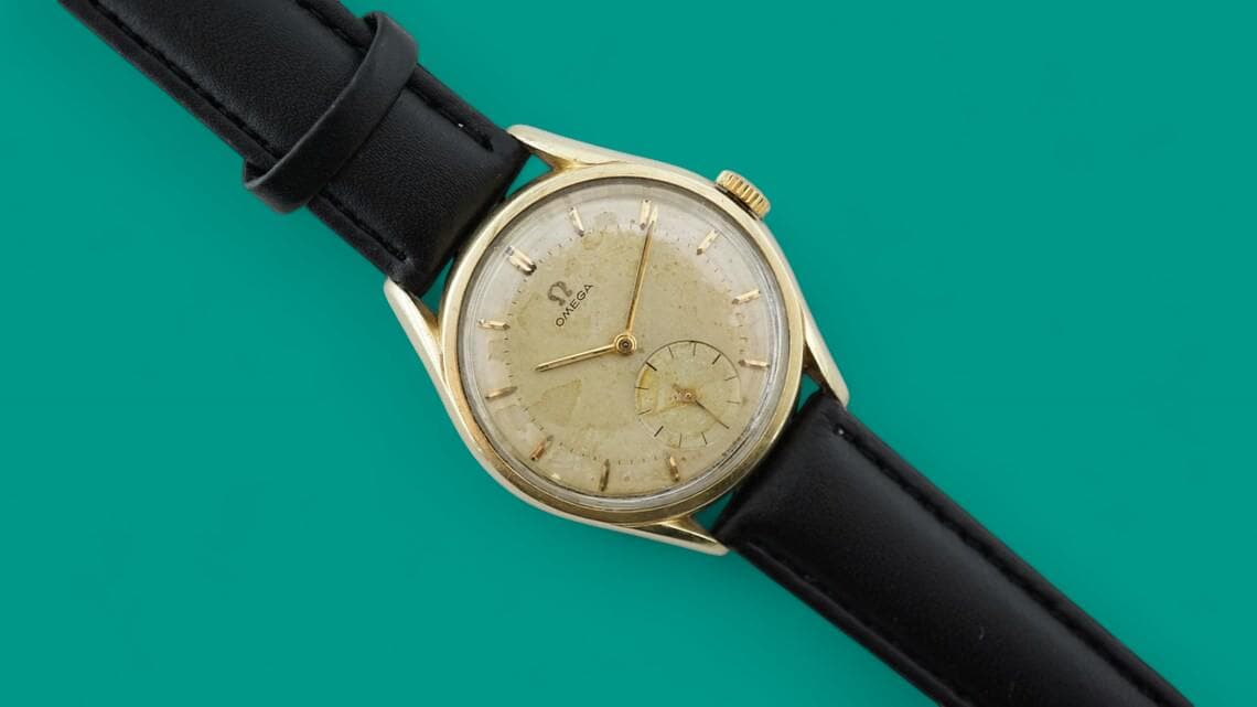 60's vintage men's watch Omega cal. 267 gold plated case ref. 2891-1, hand winding, serviced