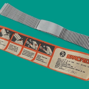 Bransoleta ze stali nierdzewnej ZIM do zegarków ZSRR, 18 mm, z uchwytami