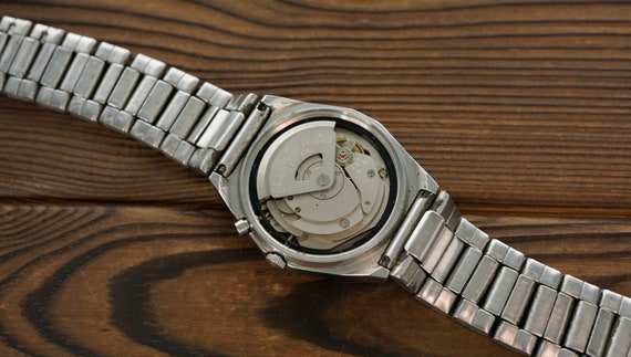 Vintage Black Dial Automatic Japan Stainless Steel Watch