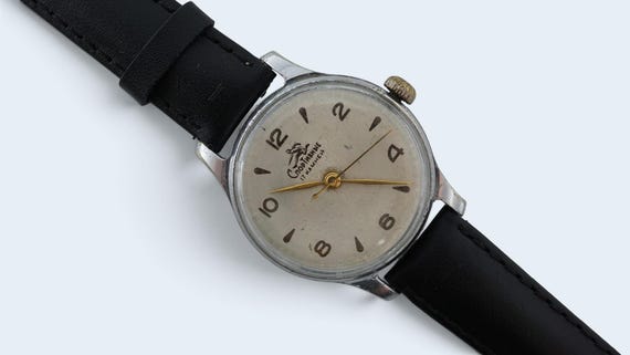 Early Sportivnie sports soviet watch 17 jewels 1MCHZ mechanical ussr wristwatch, civilian version of Sturmanskie