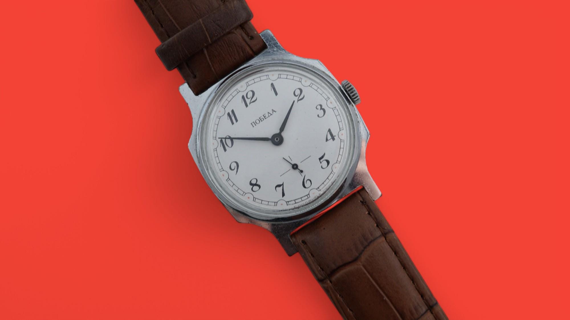 Vintage retro watch Pobeda 2602 dress watch ZIM 15 jewels soviet mechanical men's wristwatch USSR time