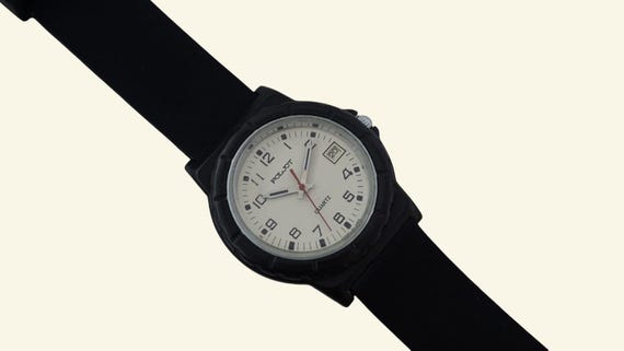 Vintage mens wristwatch POLJOT quartz soviet unisex dress watch USSR