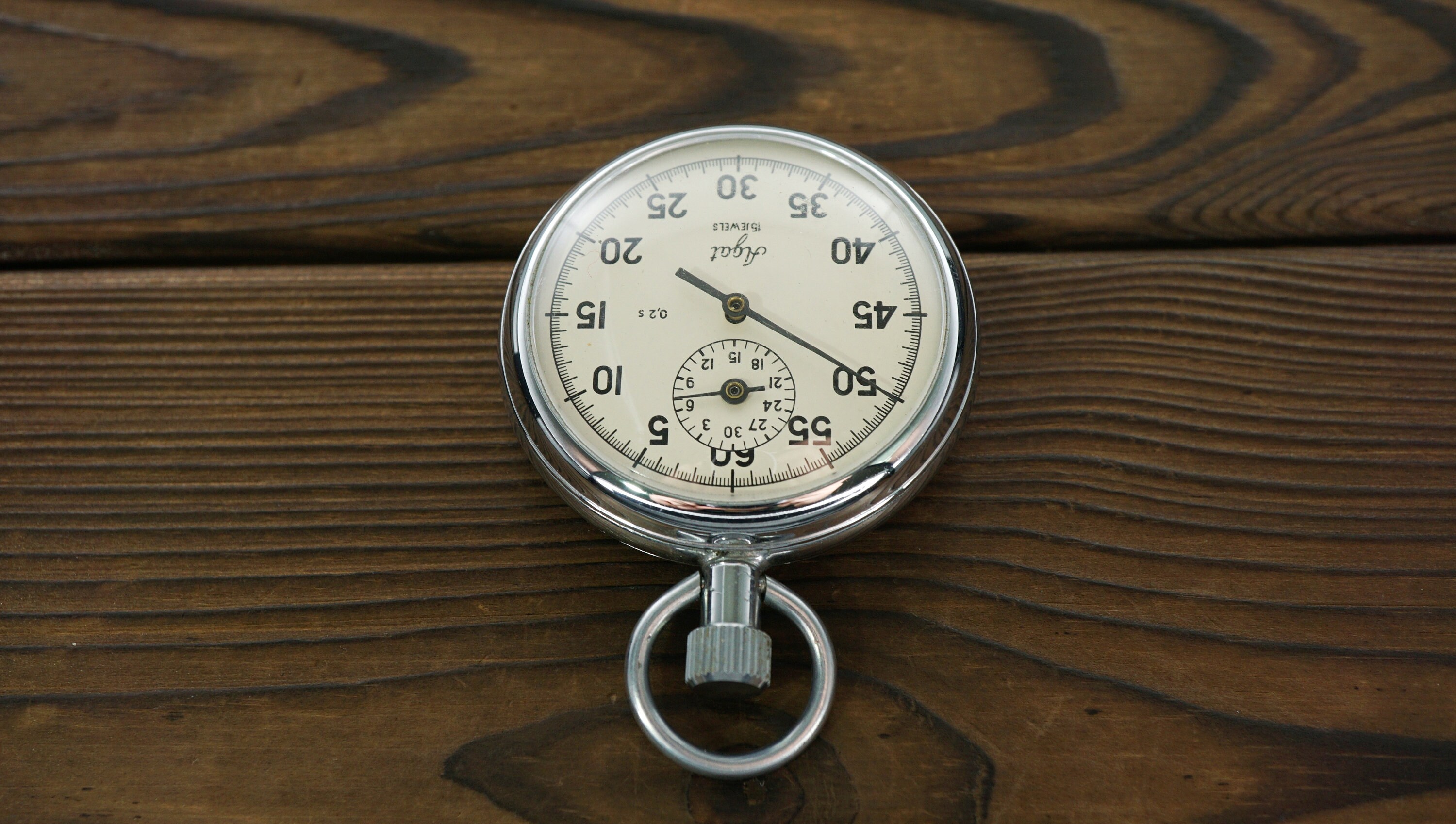 Vintage AGAT 15 Jewels 50 Mm Soviet Mechanical Stopwatch One