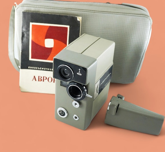 Soviet Film Cine Camera Super 8 Aurora 2.8/10 Lens USSR LOMO Soviet Film Cine Camera Super 8 Aurora 2.8/10 Lens USSR LOMO