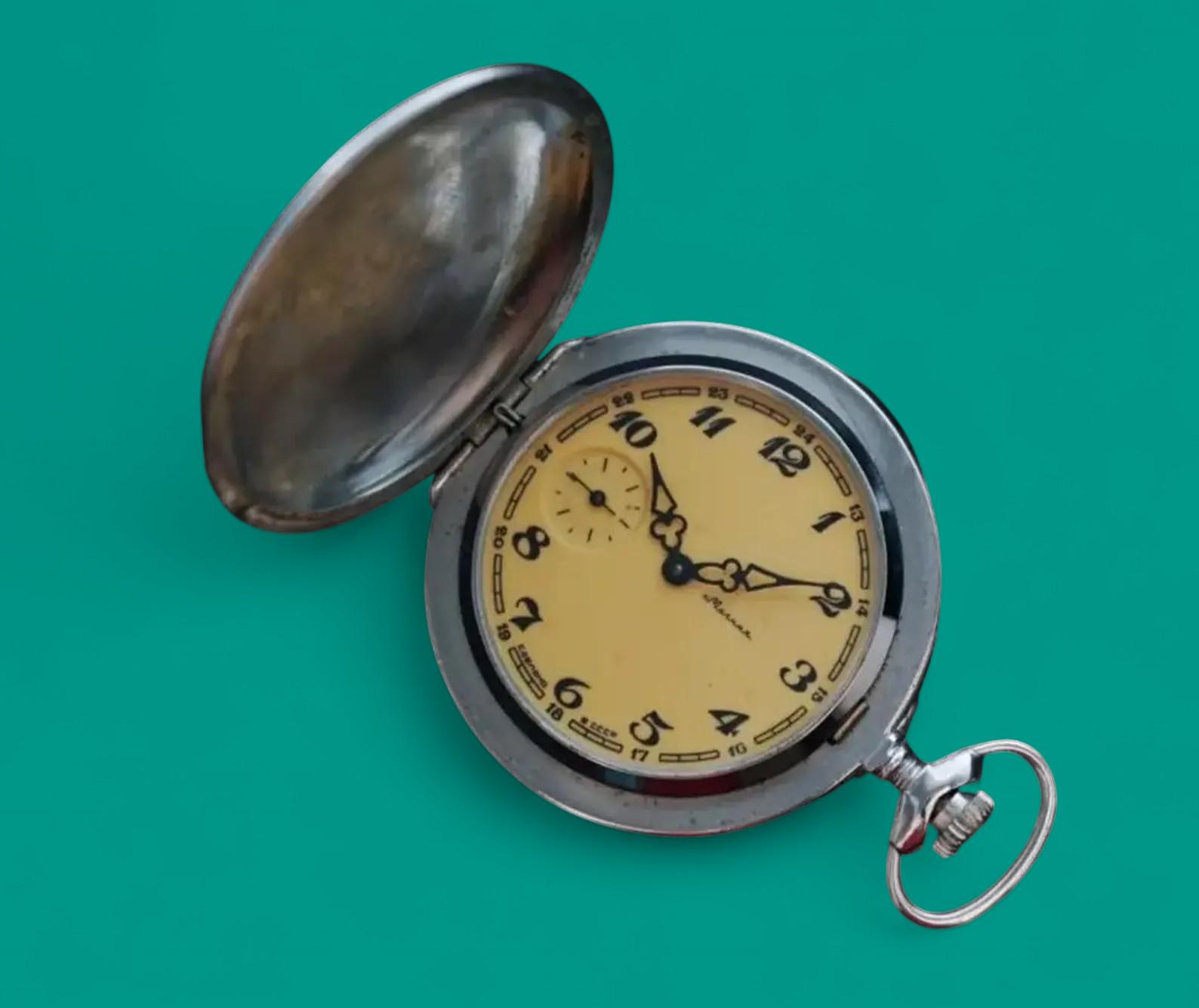 Montre De Poche Molnija Mécanique URSS 1970 - Calibre 3602 - Excellent état