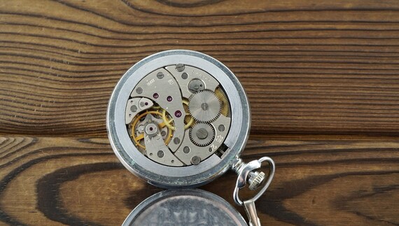 Vintage Molnija Molnija Pocket Watch 3602 Vintage Soviet