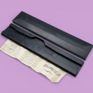 Vintage original ussr box with documents from a soviet watch 1990s Vympel Vimpel Vitebsk Passport and watch box