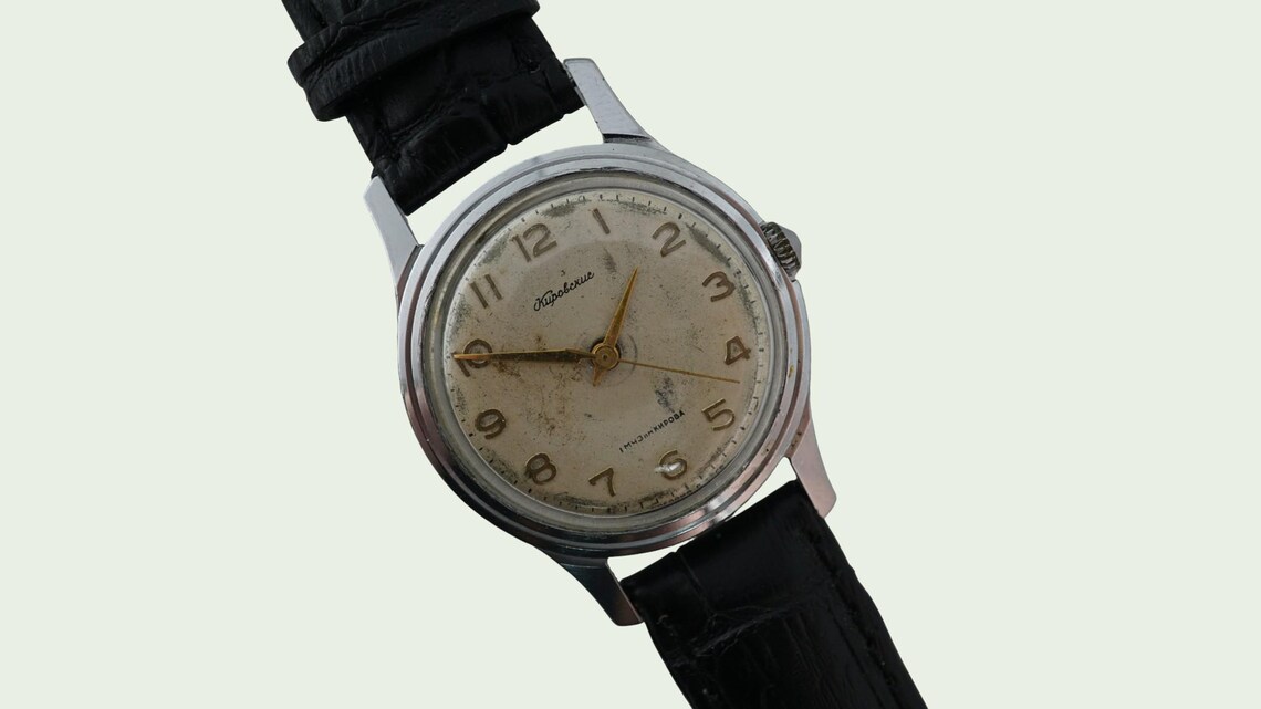 Vintage early wristwatch unisex POLJOT 16j dress watch USSR mechanical wristwatch, photo 2 sur 5