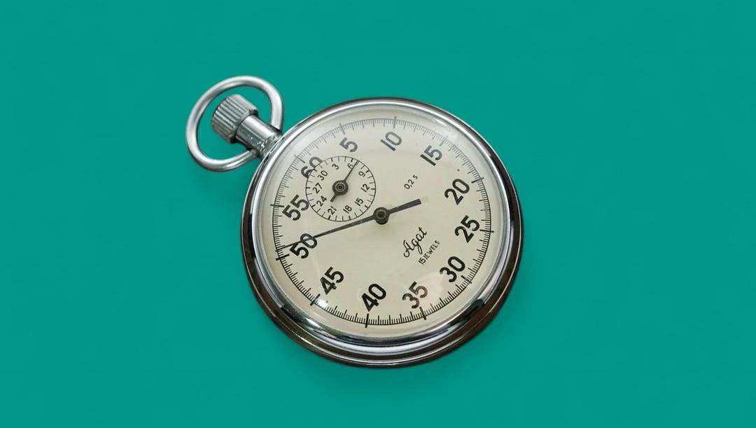 Vintage AGAT 15 Jewels 50 Mm Soviet Mechanical Stopwatch One