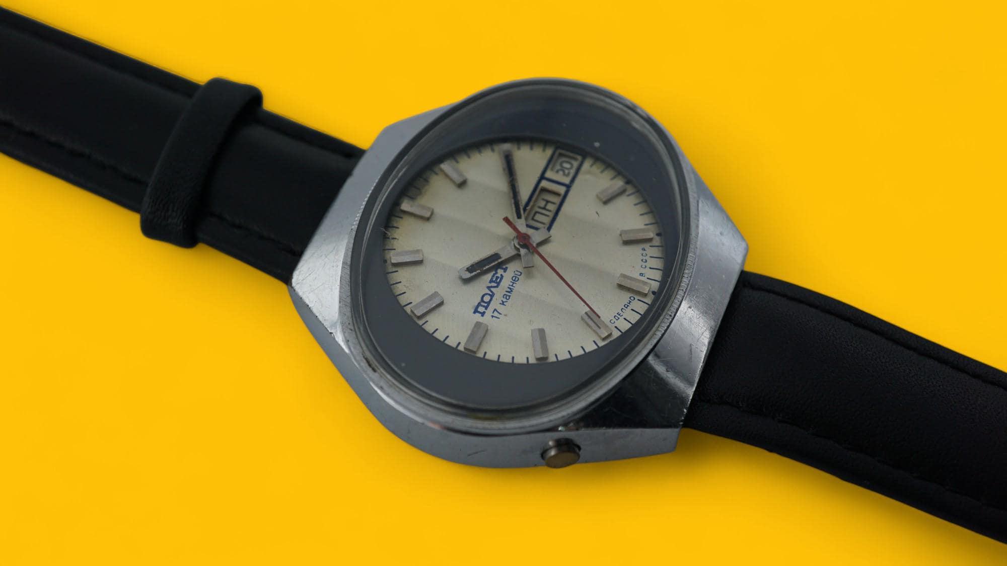Montre Mécanique Poljot Stadium 17 Rubis - Vintage URSS Années 70-80 - Occasion En état De Marche