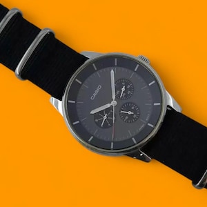Vintage herenhorloge, waterbestendig quartz, Japans, CASIO MTF 303