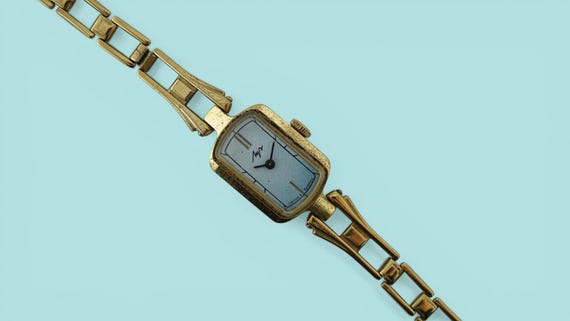Vintage ladies watch Luch cal.1801.1.K1 17 jewels, soviet mechanical women's wristwatch bracelet USSR, unique gift