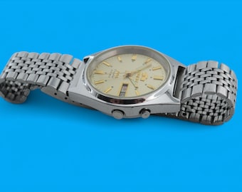 Vintage Automatic Japan Watch ORIENT Crystal 3 Star 21 Jewels