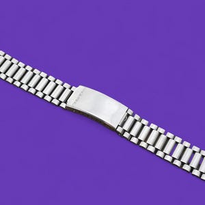 Stainless steel vintage watch bracelet Monarch 18 mm lugs, length max 171 mm