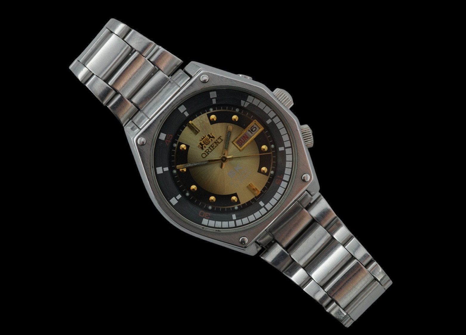 Vintage Big Automatic Japan Steel Watch ORIENT SK 21 Jewels
