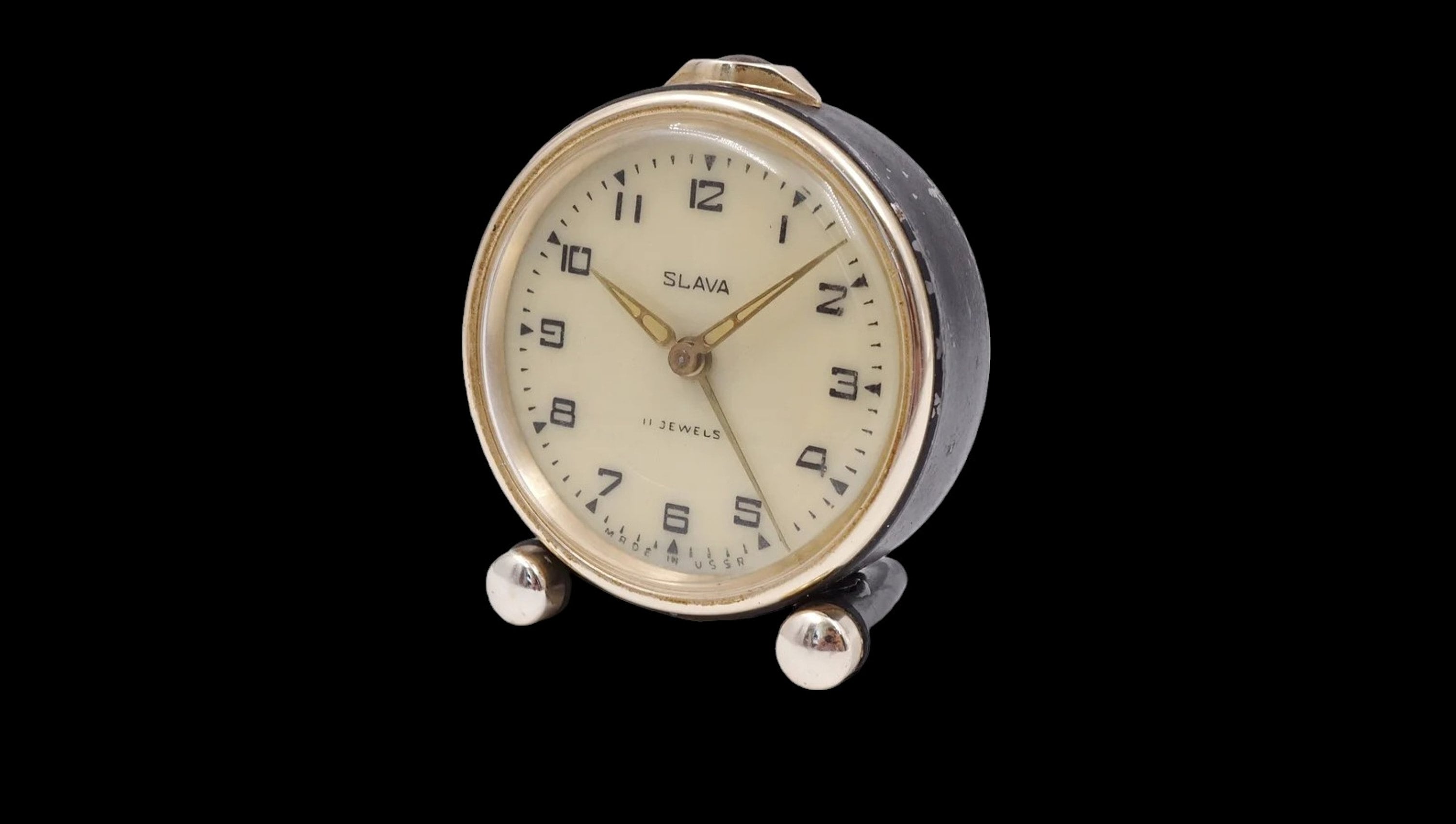 スラヴァ ソビエト SLAVA アラームクロック 手巻き 置き時計 目覚まし時計