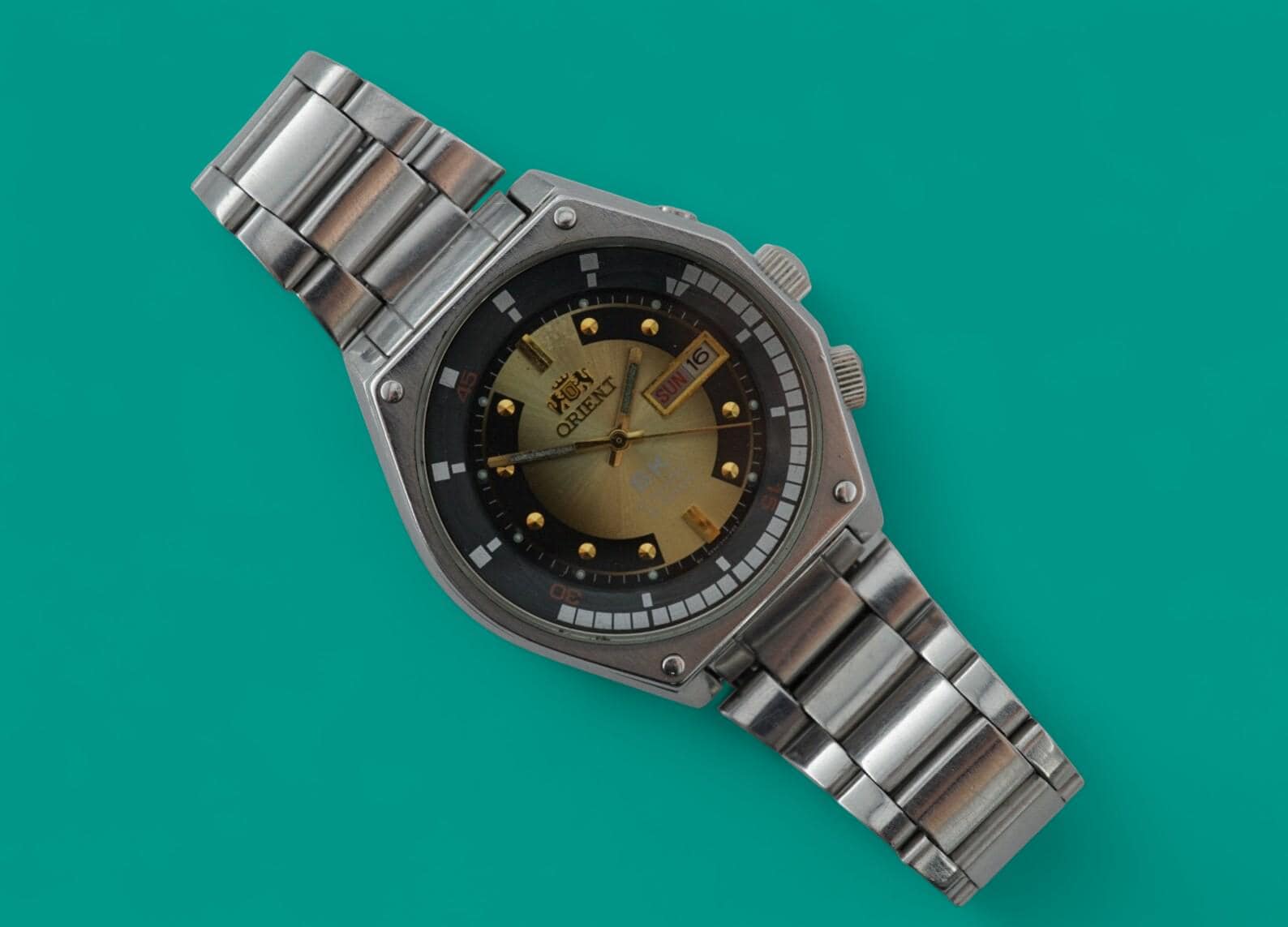 Vintage Big Automatic Japan Steel Watch ORIENT SK 21 Jewels