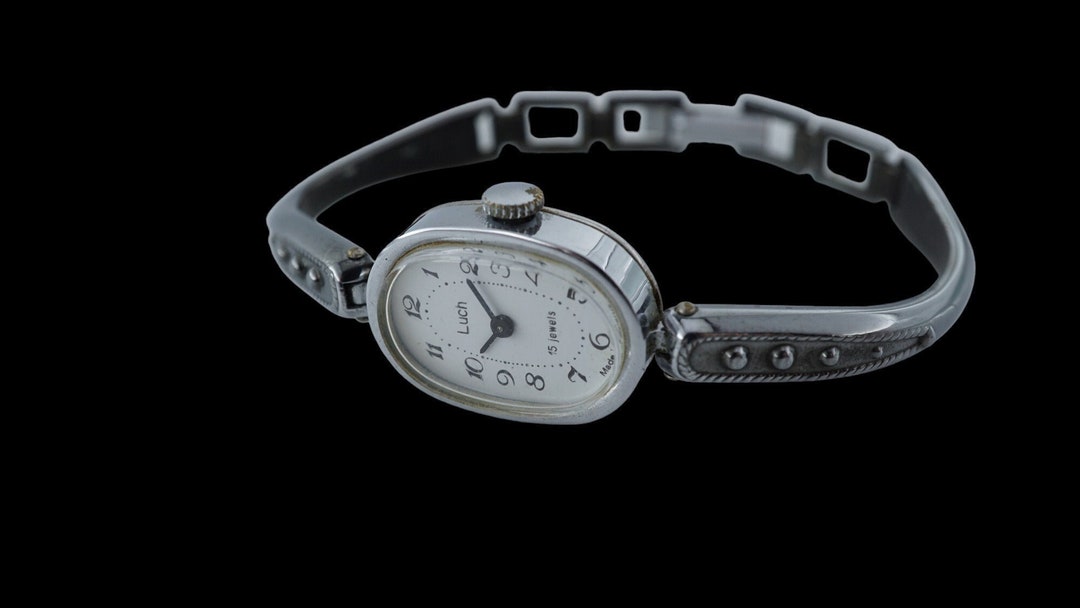 Vintage Ladies Watch Luch 15 Jewels, Beautiful Bracelet  Mechanical Women's Wristwatch