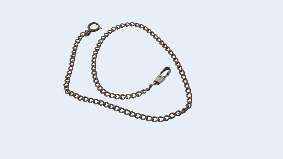 Vintage chain chatelain for pocket watch Molnija and other, foto 2 di 4