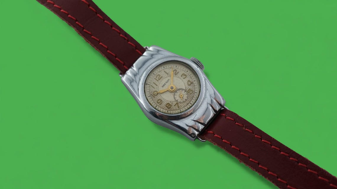 Vintage early 1950s women's dress watch Zvezda 15 jewels mechanical wristwatch USSR, foto 4 di 5