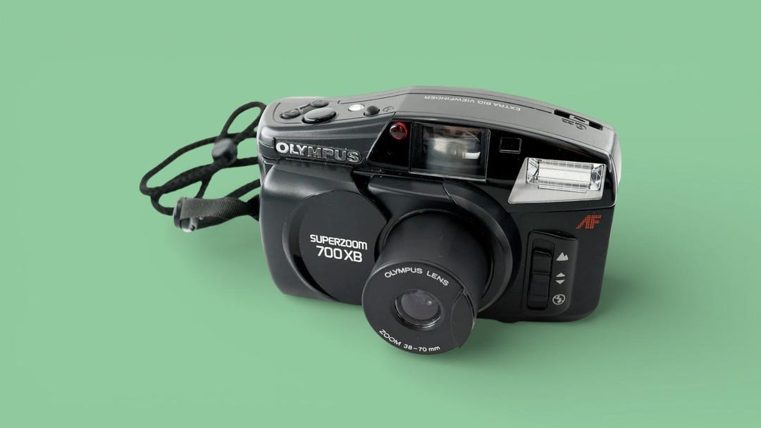Retro Compact Olympus Superzoom 700XB Film Camera, 38-70mm Zoom