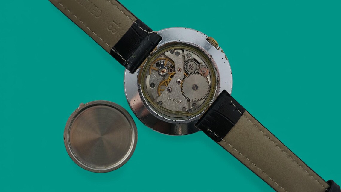 Vintage men's watch Raketa Cheburashka Olympic 1980 19 jewels cal.2609HA mechanical soviet wristwatch ussr, foto 2 di 5