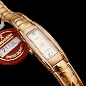 Swiss ladies quartz watch Romanson RM2113L 23K gold plated sapphire crystal