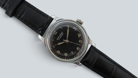 Early Sportivnie soviet military watch 17 jewels 1MCHZ mechanical ussr wristwatch,civilian version of Sturmanskie, stop second, black dial