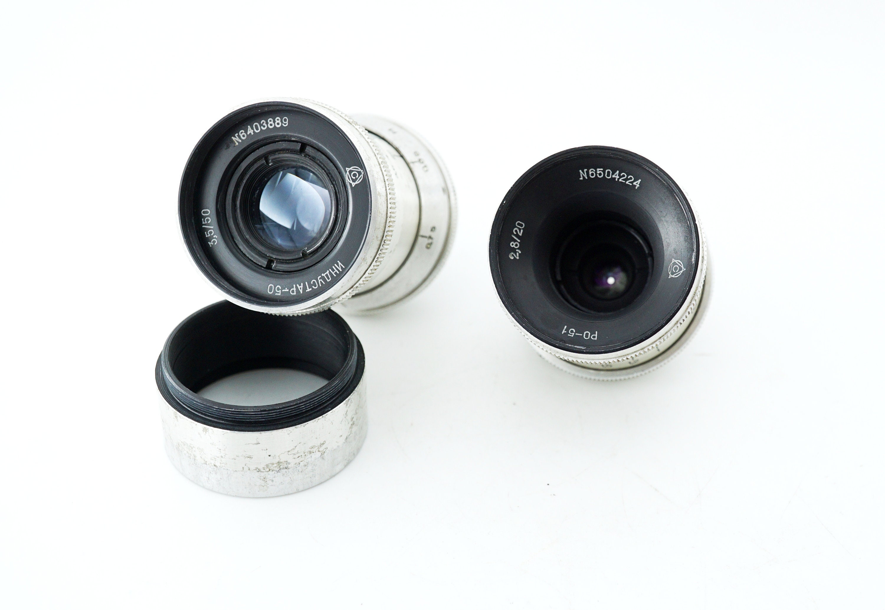 Cine PO-51 2.8/20mm Industar 50 3.5/50mm M27x0.75-mount Cine PO-51 2.8/20mm Industar 50 3.5/50mm M27x0.75-mount