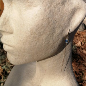 Boucles d'oreilles en or 18 K et des opales triplettes. image 3