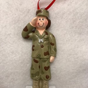 Army Woman Ornament