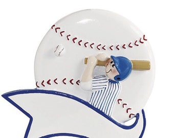 Baseball Hit/Boy Ornament