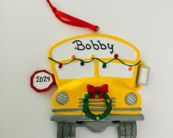 School Bus Front Ornament