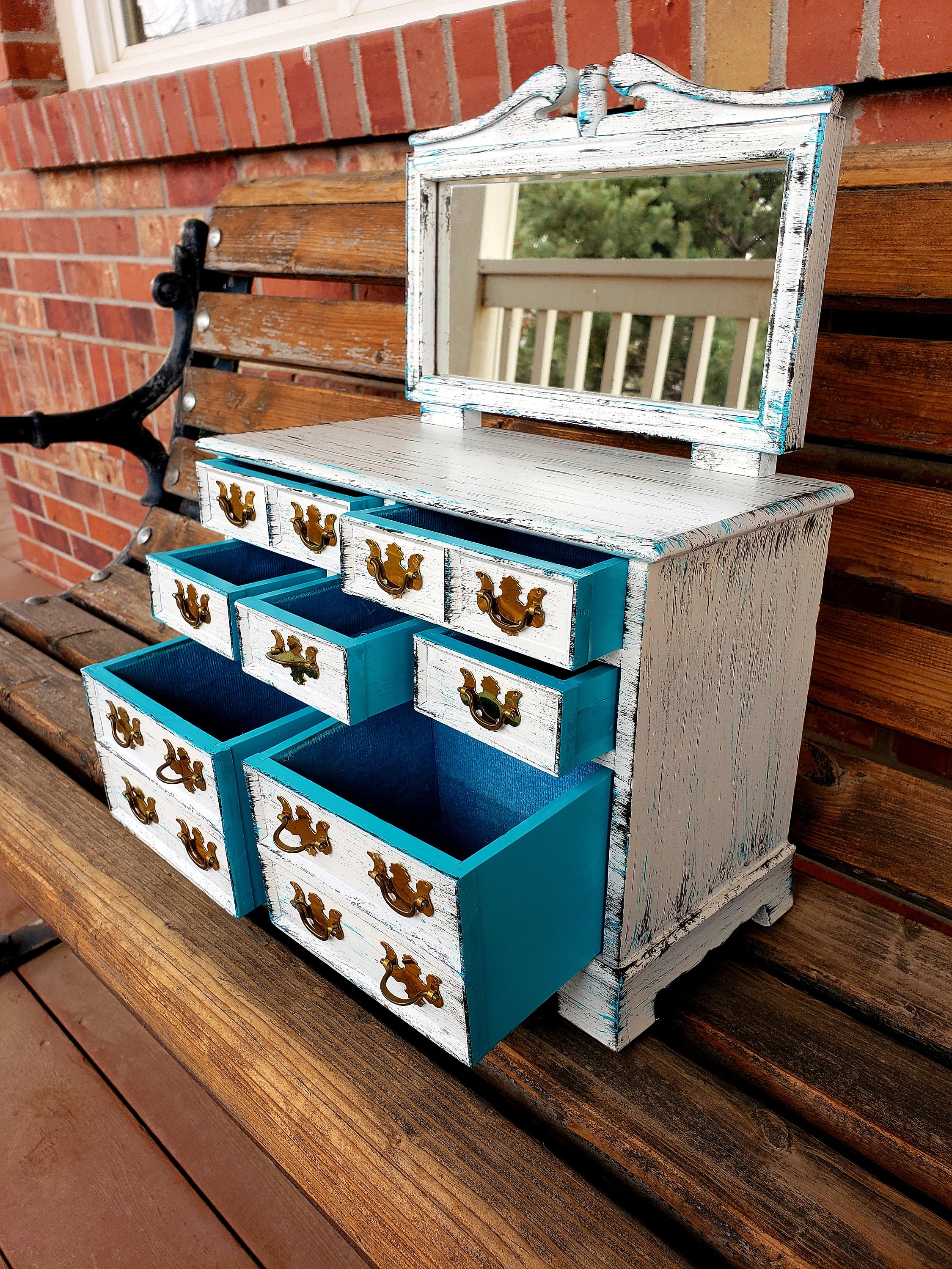 Rustic Jewelry Box Shabby Chic Jewelry Box Farm Décor Etsy