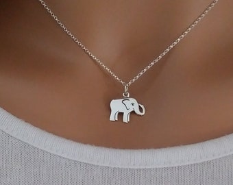 Elephant Good Luck Charm Necklace - Baby Elephant Charm - Elephant Pendant - Elephant Jewelry - Gift for Her, For Women, Baby Animal