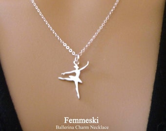 Ballerina Necklace, Ballerina Charm, ballet dance Jewelry, Recital gifts for Women, Girls, S1506