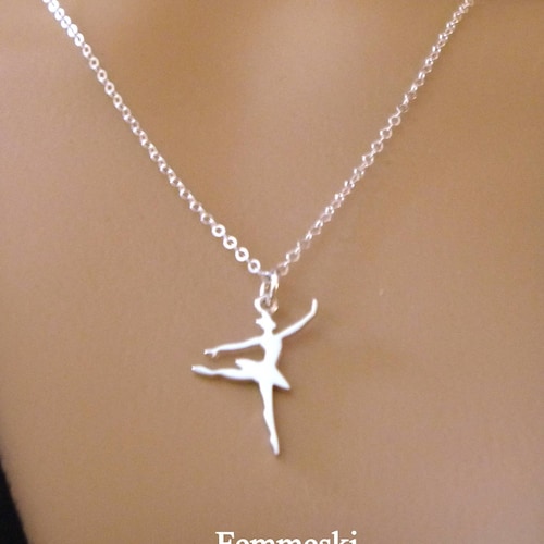 Ballerina Necklace Dancer Jewelry Little Girls Charm Etsy