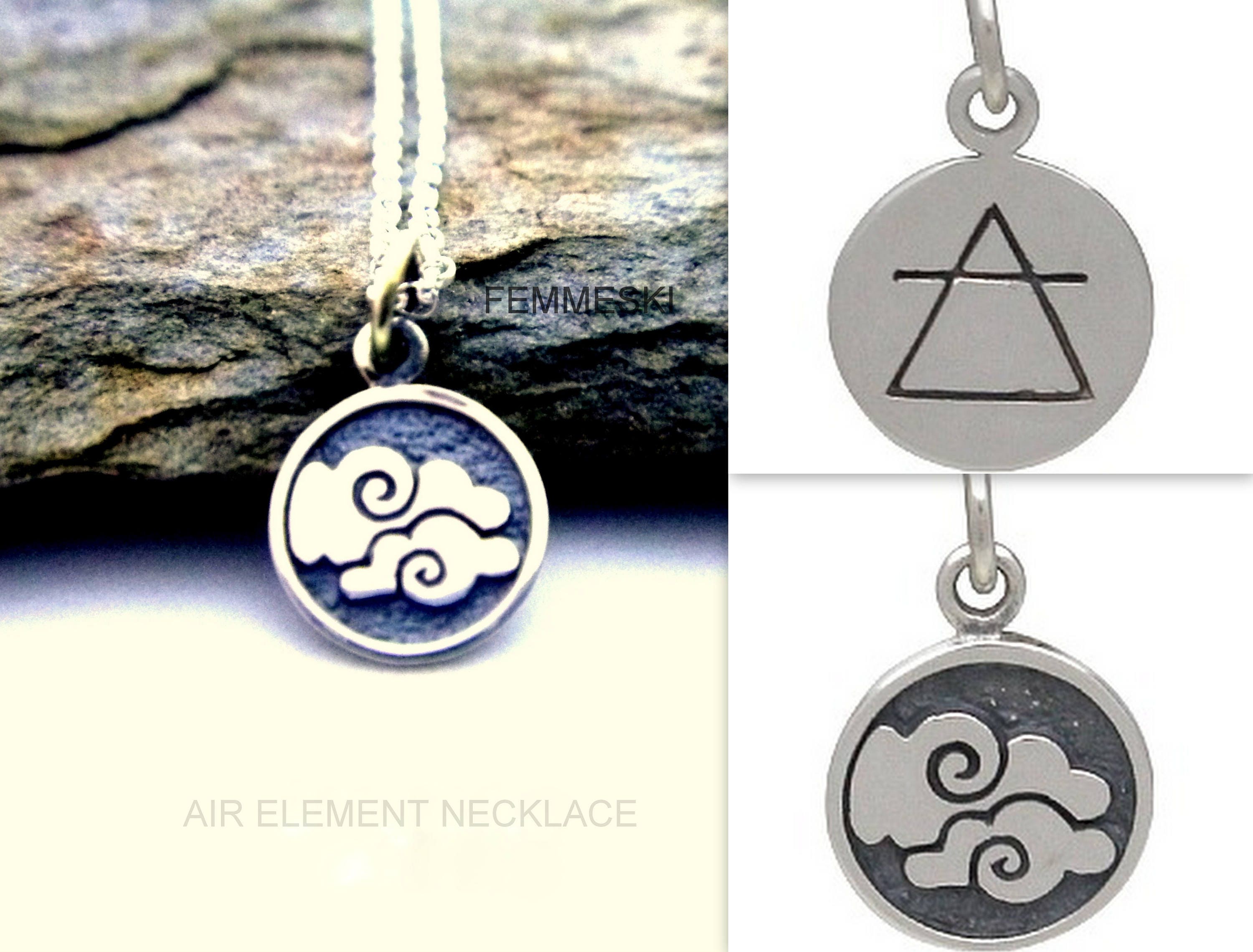 Air Element Necklace Sterling Silver Air Element Jewelry in Etsy